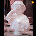 Famous statue white marble baby crying stone bust sculpture for home decor